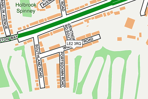 LE2 3RQ map - OS OpenMap – Local (Ordnance Survey)