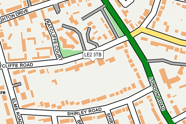 LE2 3TB map - OS OpenMap – Local (Ordnance Survey)