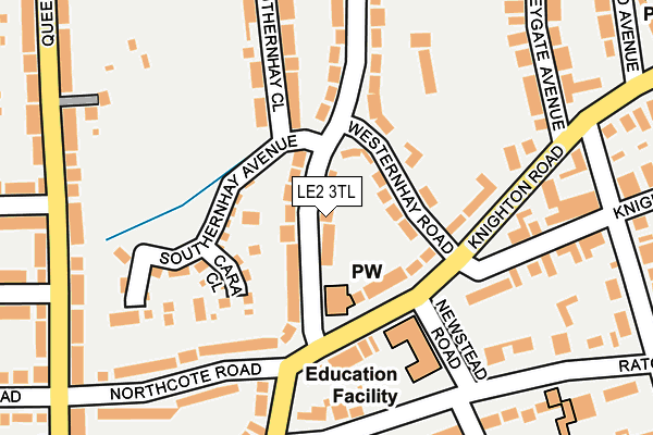LE2 3TL map - OS OpenMap – Local (Ordnance Survey)