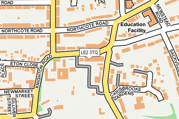 LE2 3TQ map - OS OpenMap – Local (Ordnance Survey)