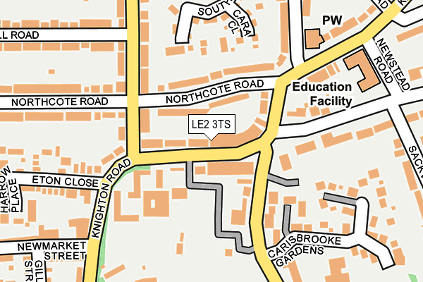 LE2 3TS map - OS OpenMap – Local (Ordnance Survey)