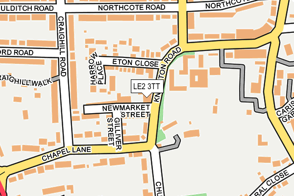 LE2 3TT map - OS OpenMap – Local (Ordnance Survey)