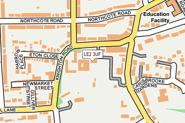 LE2 3UF map - OS OpenMap – Local (Ordnance Survey)