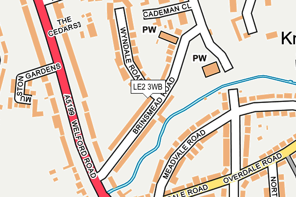 LE2 3WB map - OS OpenMap – Local (Ordnance Survey)