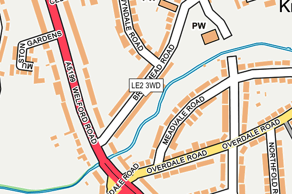 LE2 3WD map - OS OpenMap – Local (Ordnance Survey)