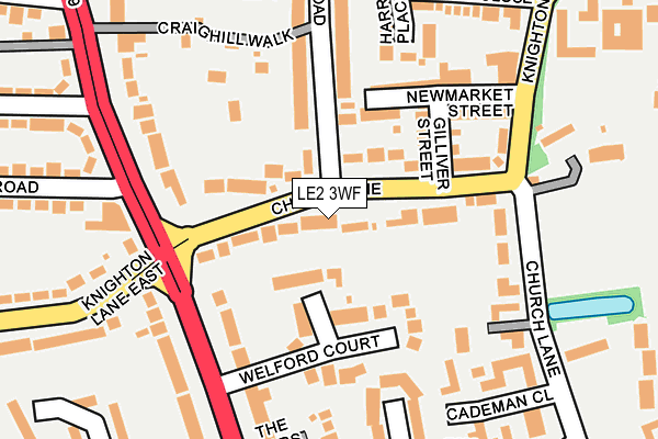 LE2 3WF map - OS OpenMap – Local (Ordnance Survey)
