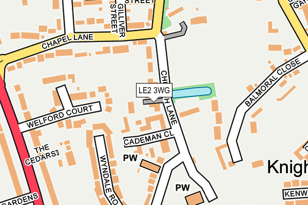 LE2 3WG map - OS OpenMap – Local (Ordnance Survey)