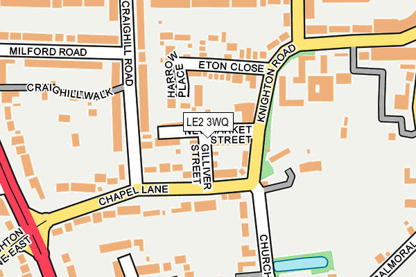LE2 3WQ map - OS OpenMap – Local (Ordnance Survey)