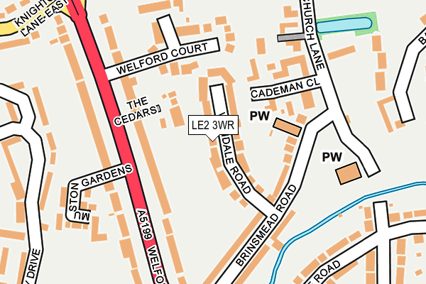 LE2 3WR map - OS OpenMap – Local (Ordnance Survey)