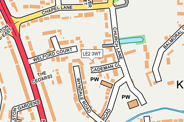 LE2 3WT map - OS OpenMap – Local (Ordnance Survey)