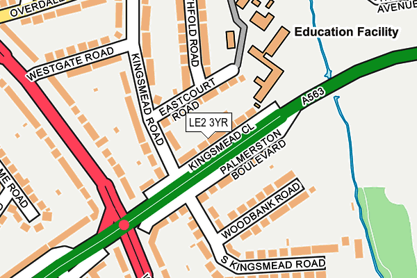 LE2 3YR map - OS OpenMap – Local (Ordnance Survey)