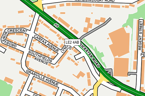 LE2 4AB map - OS OpenMap – Local (Ordnance Survey)