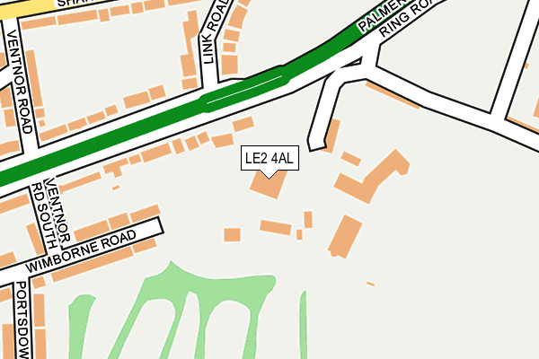 LE2 4AL map - OS OpenMap – Local (Ordnance Survey)