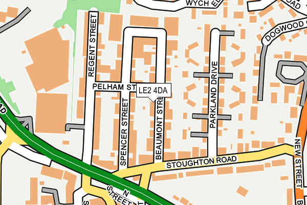 LE2 4DA map - OS OpenMap – Local (Ordnance Survey)