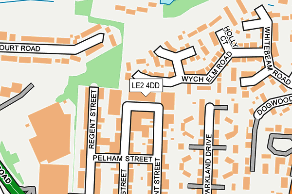 LE2 4DD map - OS OpenMap – Local (Ordnance Survey)