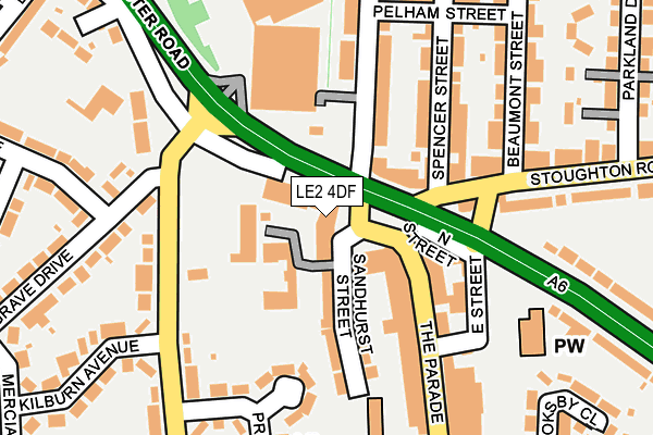 LE2 4DF map - OS OpenMap – Local (Ordnance Survey)