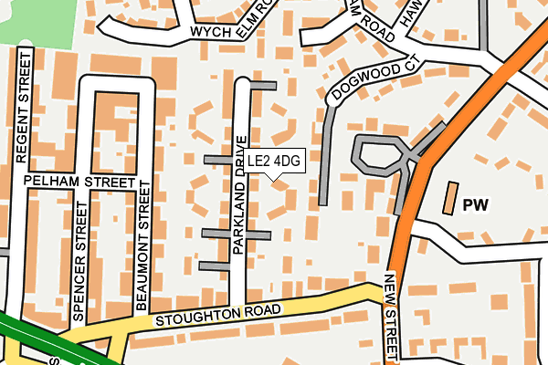 LE2 4DG map - OS OpenMap – Local (Ordnance Survey)