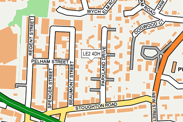 LE2 4DH map - OS OpenMap – Local (Ordnance Survey)