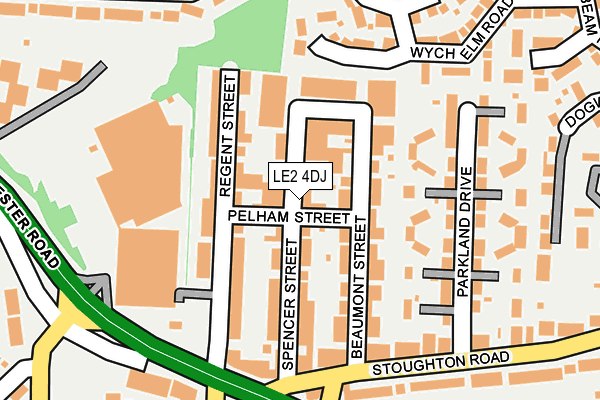 LE2 4DJ map - OS OpenMap – Local (Ordnance Survey)