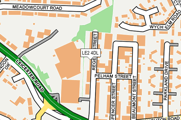 LE2 4DL map - OS OpenMap – Local (Ordnance Survey)