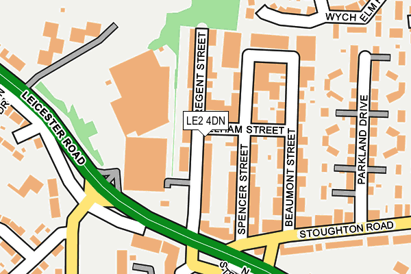 LE2 4DN map - OS OpenMap – Local (Ordnance Survey)