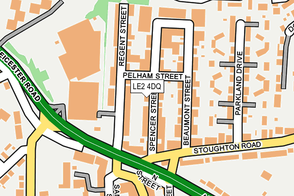 LE2 4DQ map - OS OpenMap – Local (Ordnance Survey)