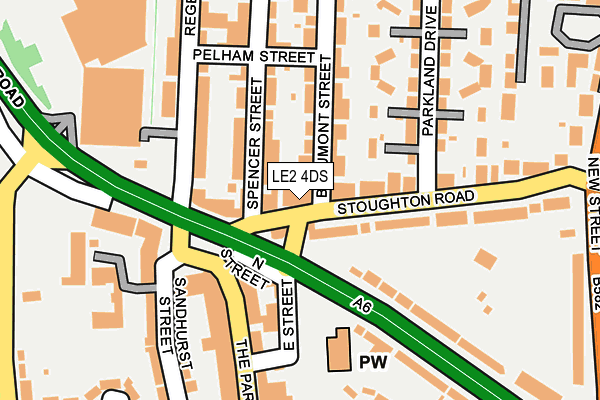 LE2 4DS map - OS OpenMap – Local (Ordnance Survey)