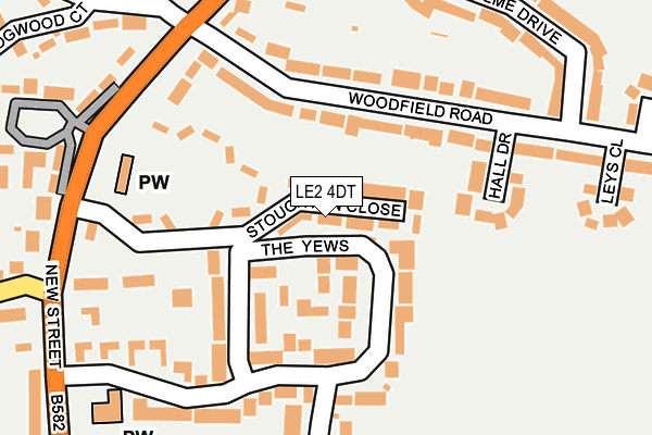 LE2 4DT map - OS OpenMap – Local (Ordnance Survey)