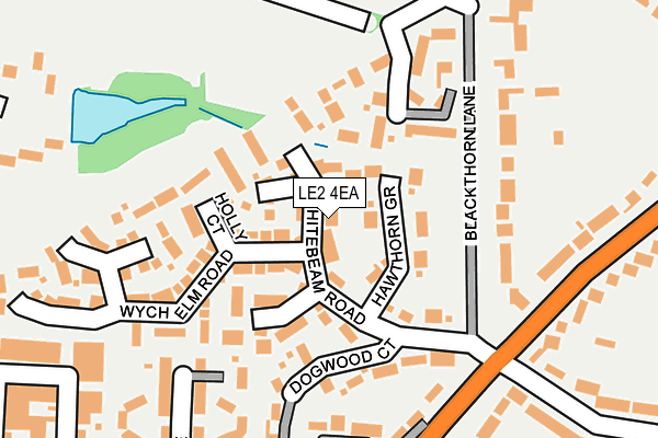 LE2 4EA map - OS OpenMap – Local (Ordnance Survey)