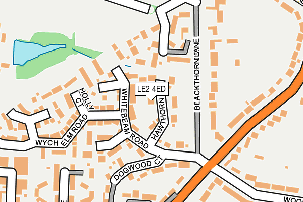 LE2 4ED map - OS OpenMap – Local (Ordnance Survey)