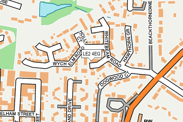 LE2 4EG map - OS OpenMap – Local (Ordnance Survey)