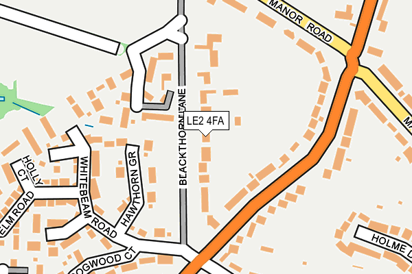 LE2 4FA map - OS OpenMap – Local (Ordnance Survey)