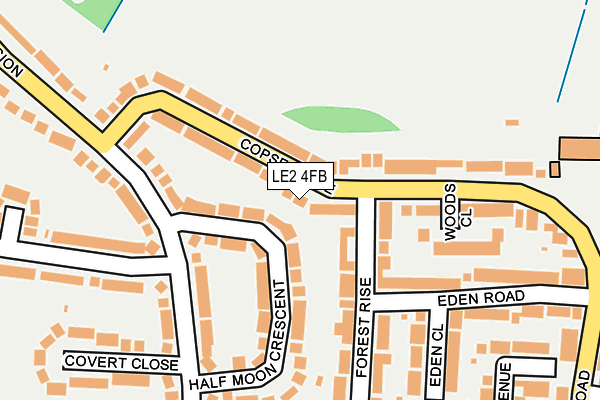LE2 4FB map - OS OpenMap – Local (Ordnance Survey)