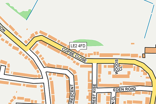 LE2 4FD map - OS OpenMap – Local (Ordnance Survey)