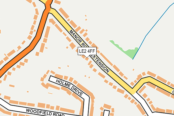 LE2 4FF map - OS OpenMap – Local (Ordnance Survey)