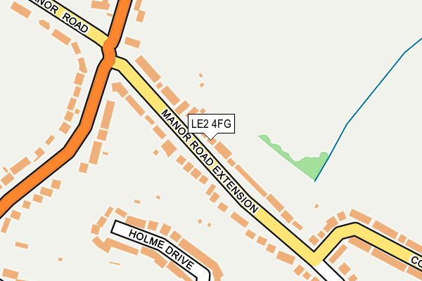 LE2 4FG map - OS OpenMap – Local (Ordnance Survey)