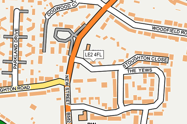 LE2 4FL map - OS OpenMap – Local (Ordnance Survey)
