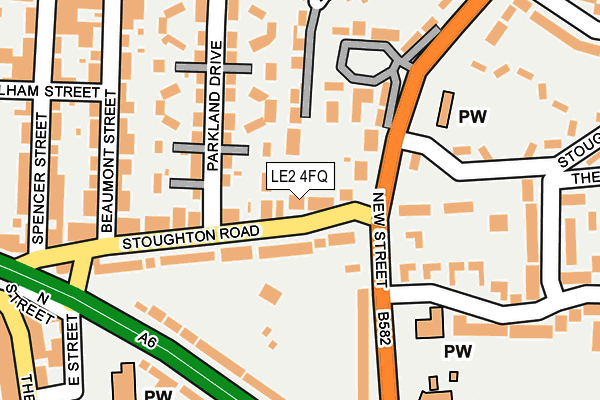 LE2 4FQ map - OS OpenMap – Local (Ordnance Survey)