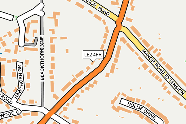 LE2 4FR map - OS OpenMap – Local (Ordnance Survey)