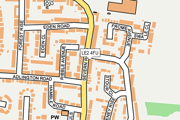 LE2 4FU map - OS OpenMap – Local (Ordnance Survey)