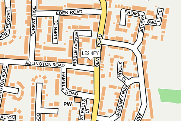 LE2 4FY map - OS OpenMap – Local (Ordnance Survey)