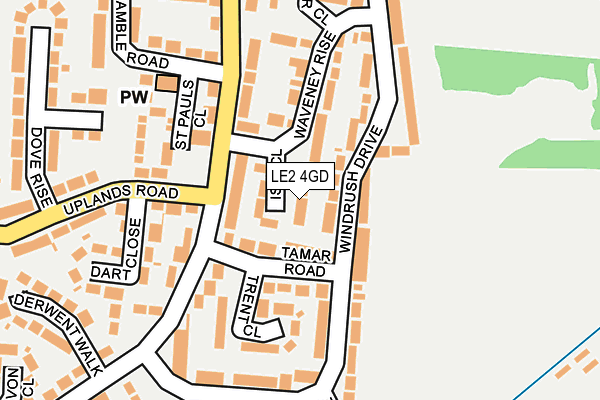 LE2 4GD map - OS OpenMap – Local (Ordnance Survey)