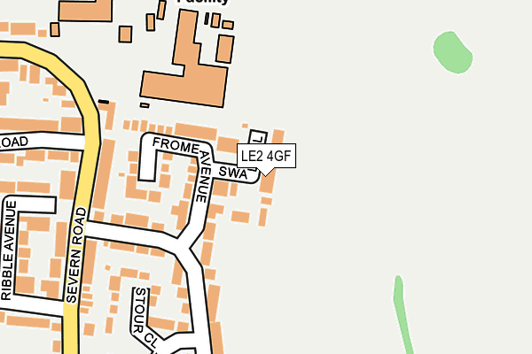 LE2 4GF map - OS OpenMap – Local (Ordnance Survey)