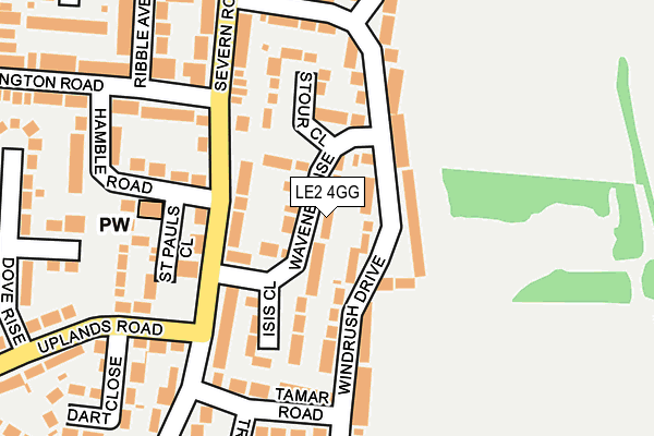 LE2 4GG map - OS OpenMap – Local (Ordnance Survey)
