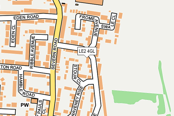 LE2 4GL map - OS OpenMap – Local (Ordnance Survey)