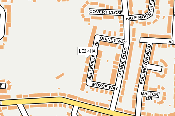 LE2 4HA map - OS OpenMap – Local (Ordnance Survey)