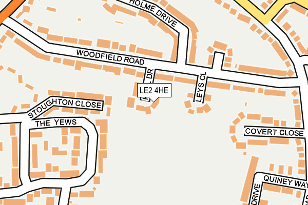LE2 4HE map - OS OpenMap – Local (Ordnance Survey)