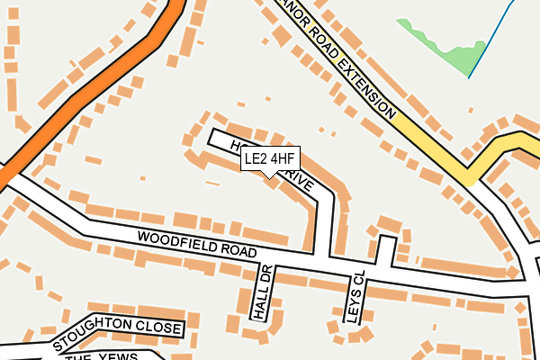 LE2 4HF map - OS OpenMap – Local (Ordnance Survey)