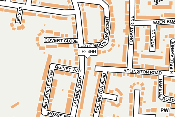 LE2 4HH map - OS OpenMap – Local (Ordnance Survey)