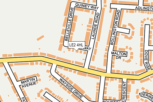 LE2 4HL map - OS OpenMap – Local (Ordnance Survey)
